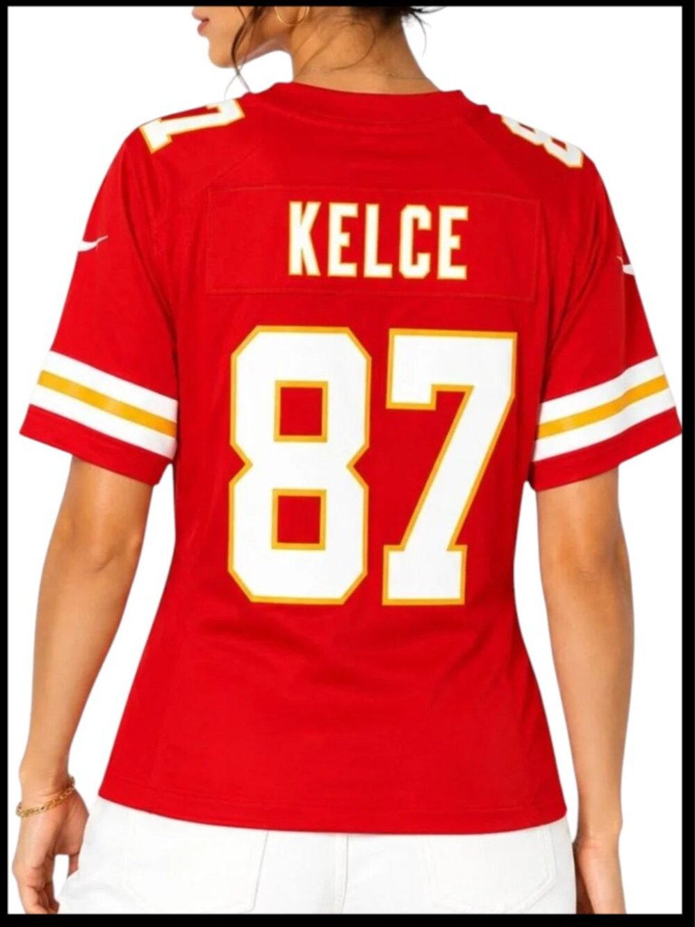 Nike Women's Travis Kelce 87 Chiefs Red NFL Game Jersey S